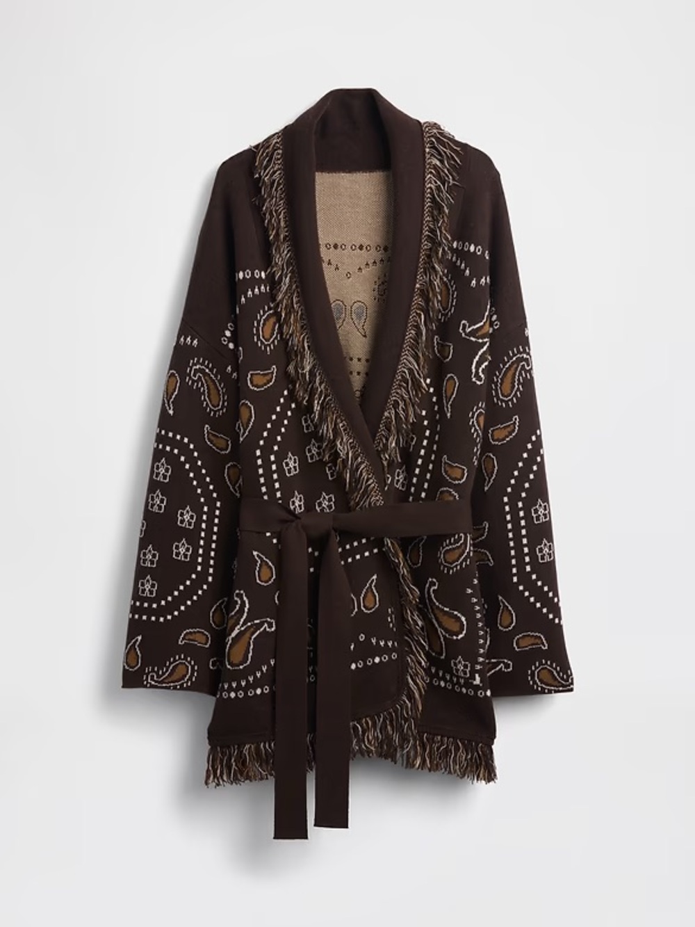 BNWT Gap Cotton-Blend Fringe Shawl Cardigan Size XS/S